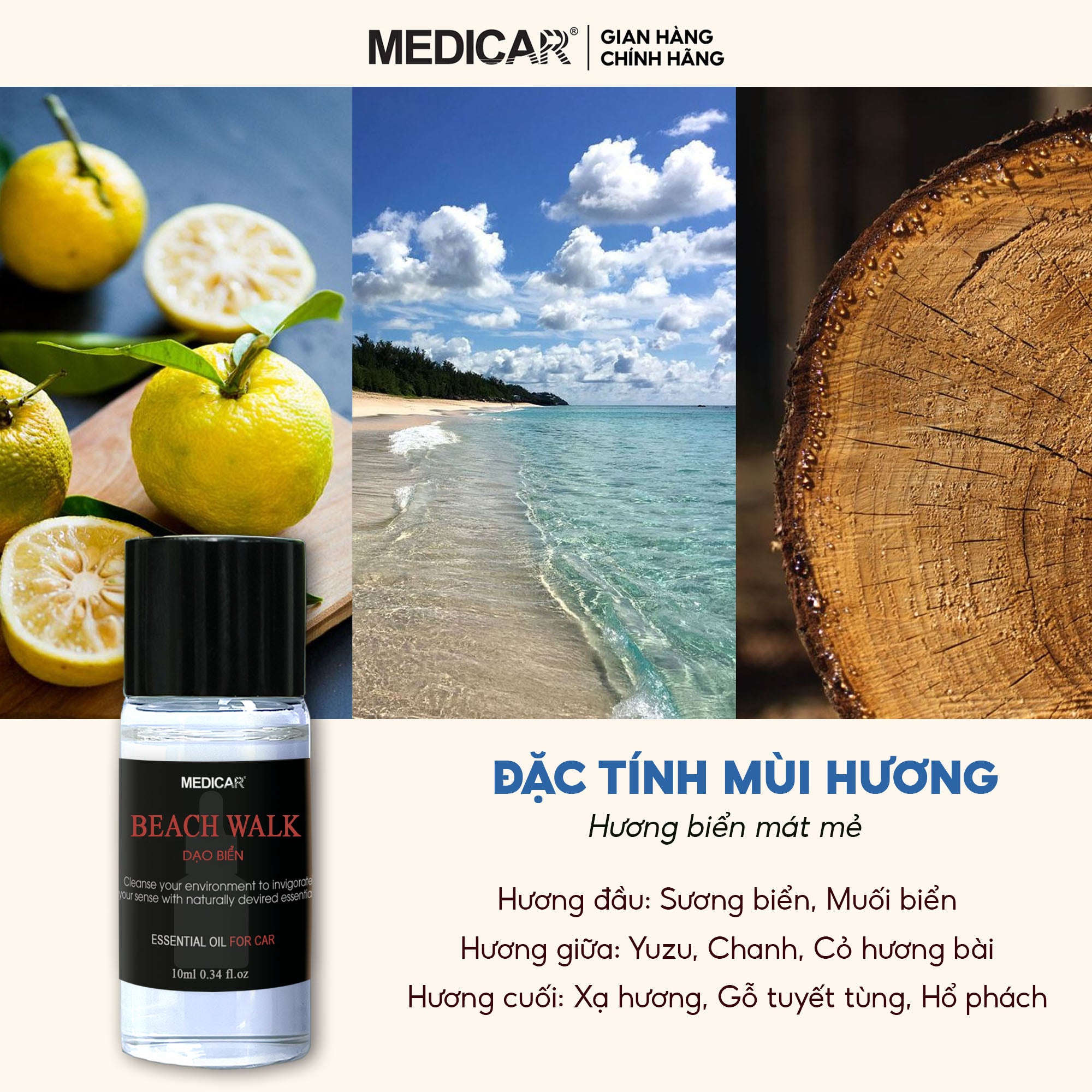 Tinh dầu ô tô BEACH WALK 10ml