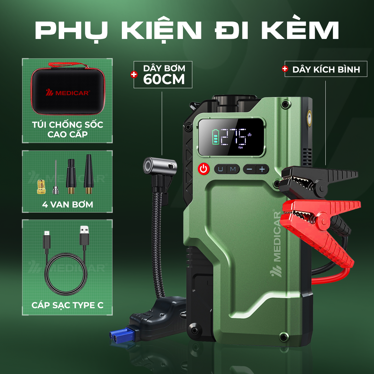 [NEW] Bơm lốp kích bình PRO V3 20.000mAh