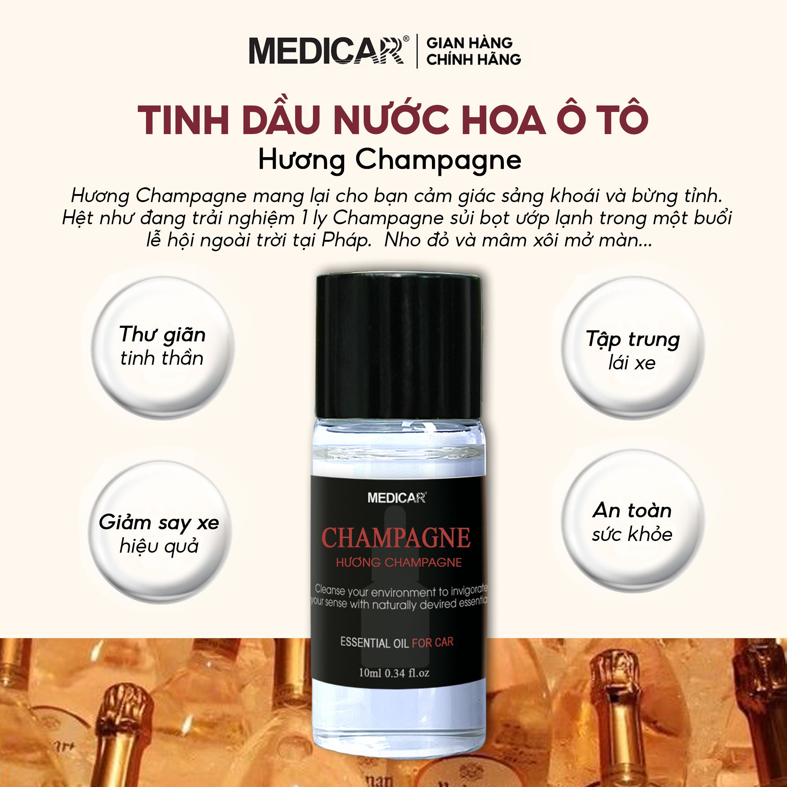 Tinh dầu ô tô CHAMPAGNE