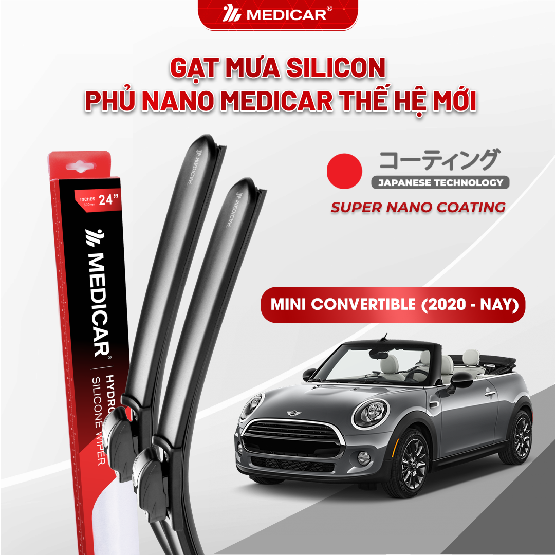 Gạt mưa ô tô Medicar silicon phủ Nano cho xe MINI CONVERTIBLE