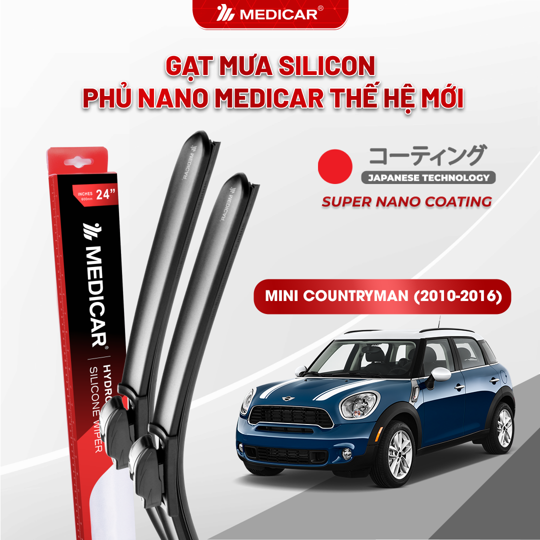 Gạt mưa ô tô Medicar silicon phủ Nano cho xe MINI COUNTRYMAN