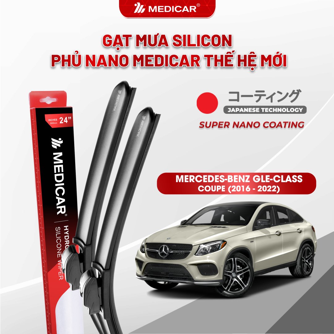 Gạt mưa ô tô Medicar silicon phủ Nano cho xe Mercedes-Benz GLE-Class