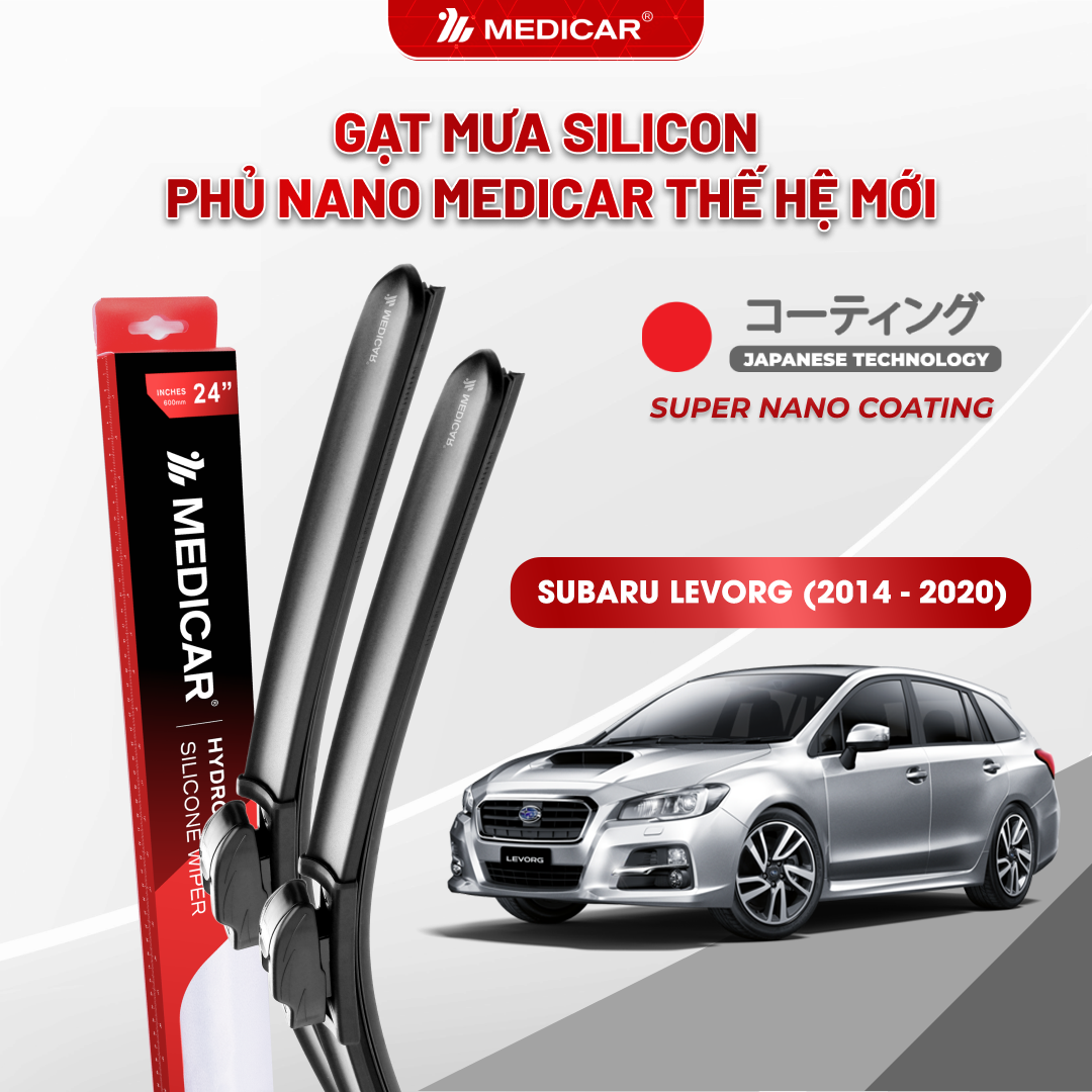 Gạt mưa ô tô Medicar silicon phủ Nano cho xe Subaru Levorg