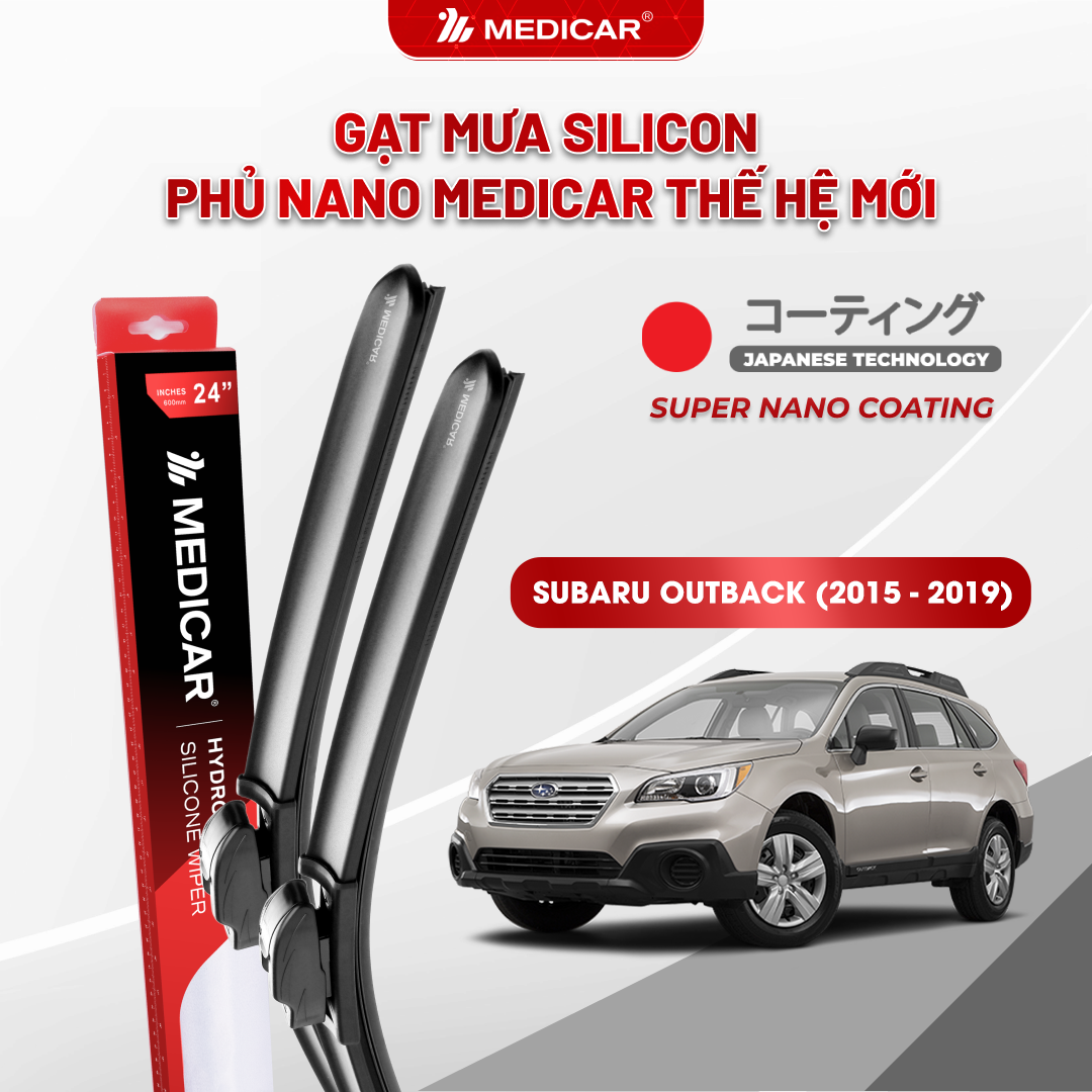 Gạt mưa ô tô Medicar silicon phủ Nano cho xe Subaru Outback