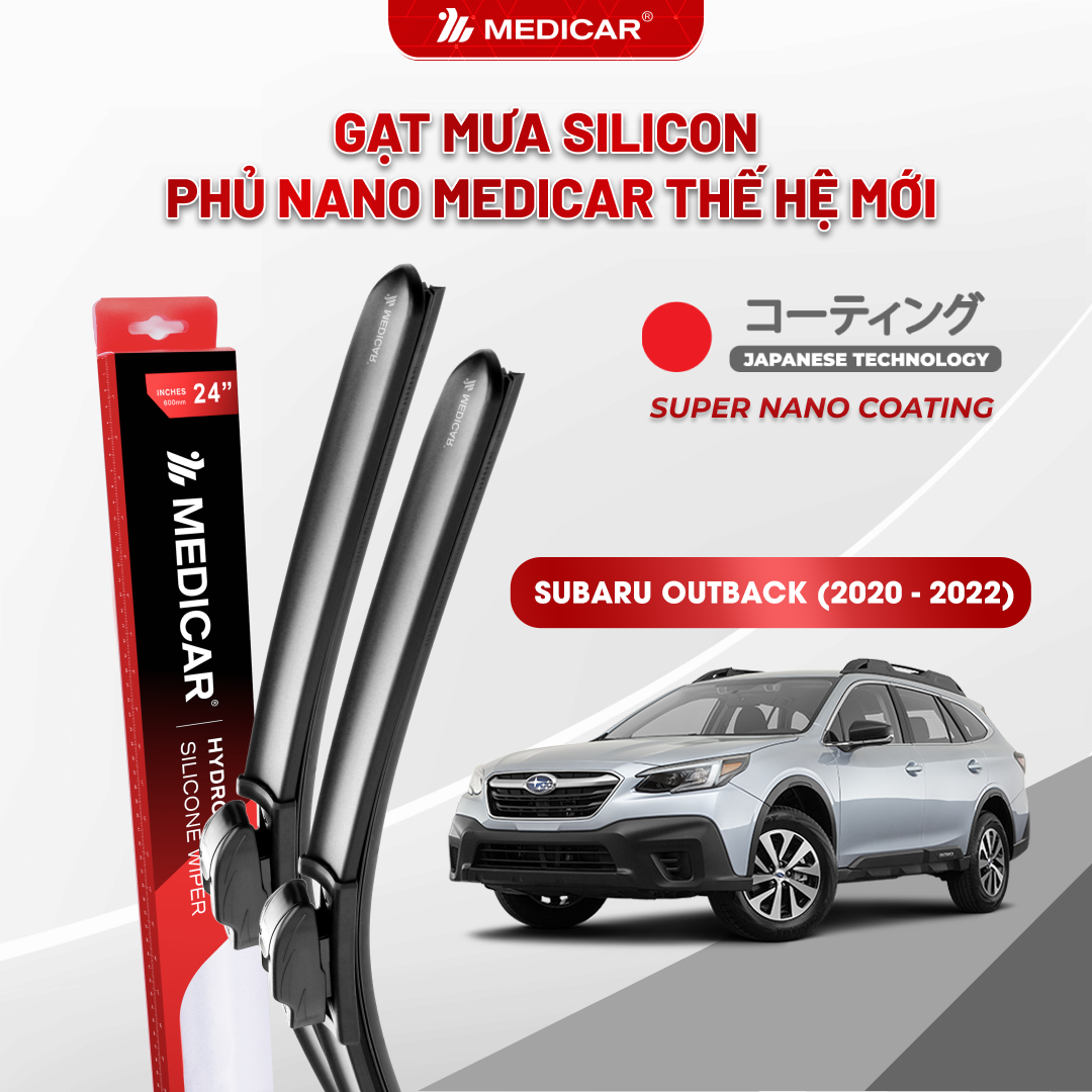 Gạt mưa ô tô Medicar silicon phủ Nano cho xe Subaru Outback