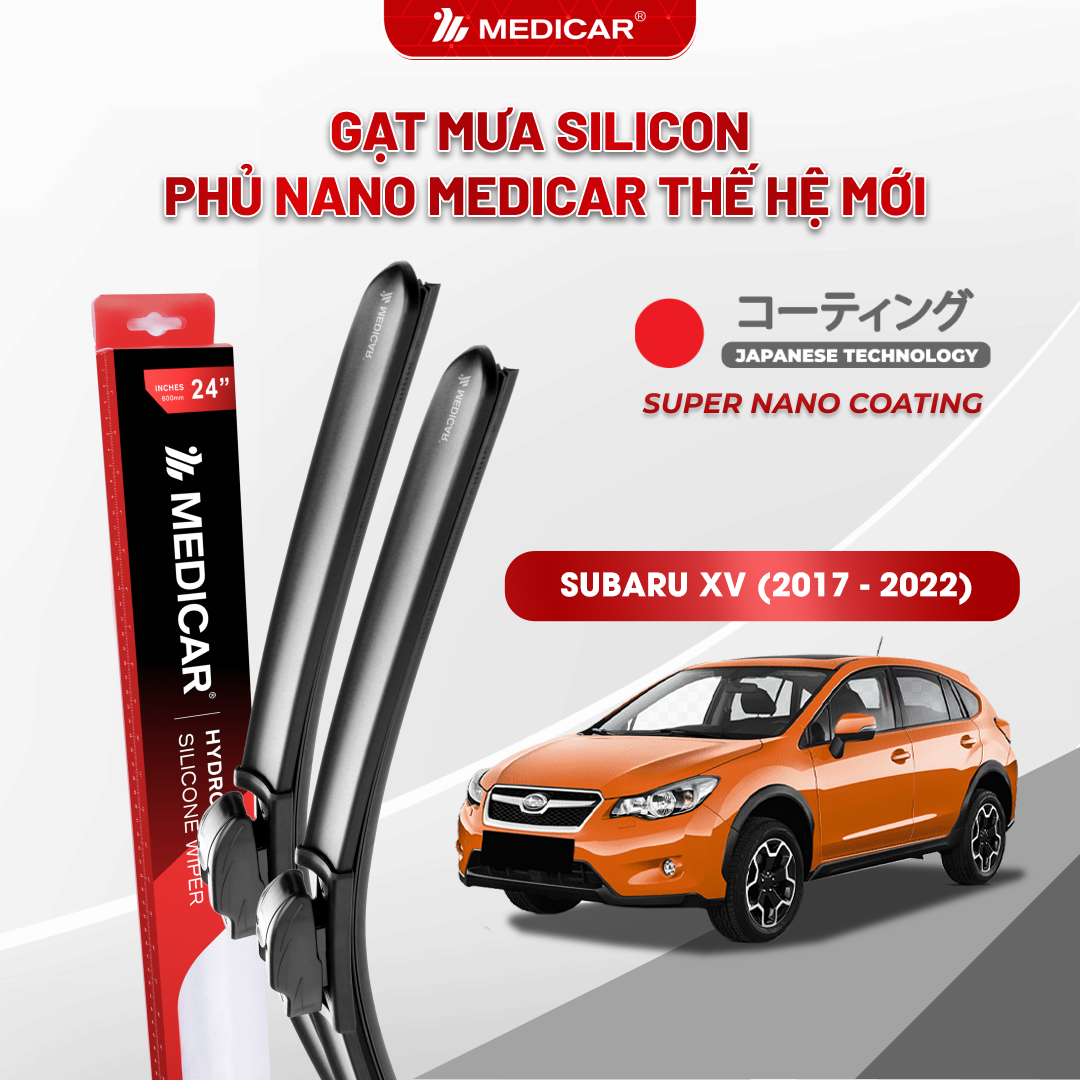 Gạt mưa ô tô Medicar silicon phủ Nano cho xe Subaru XV