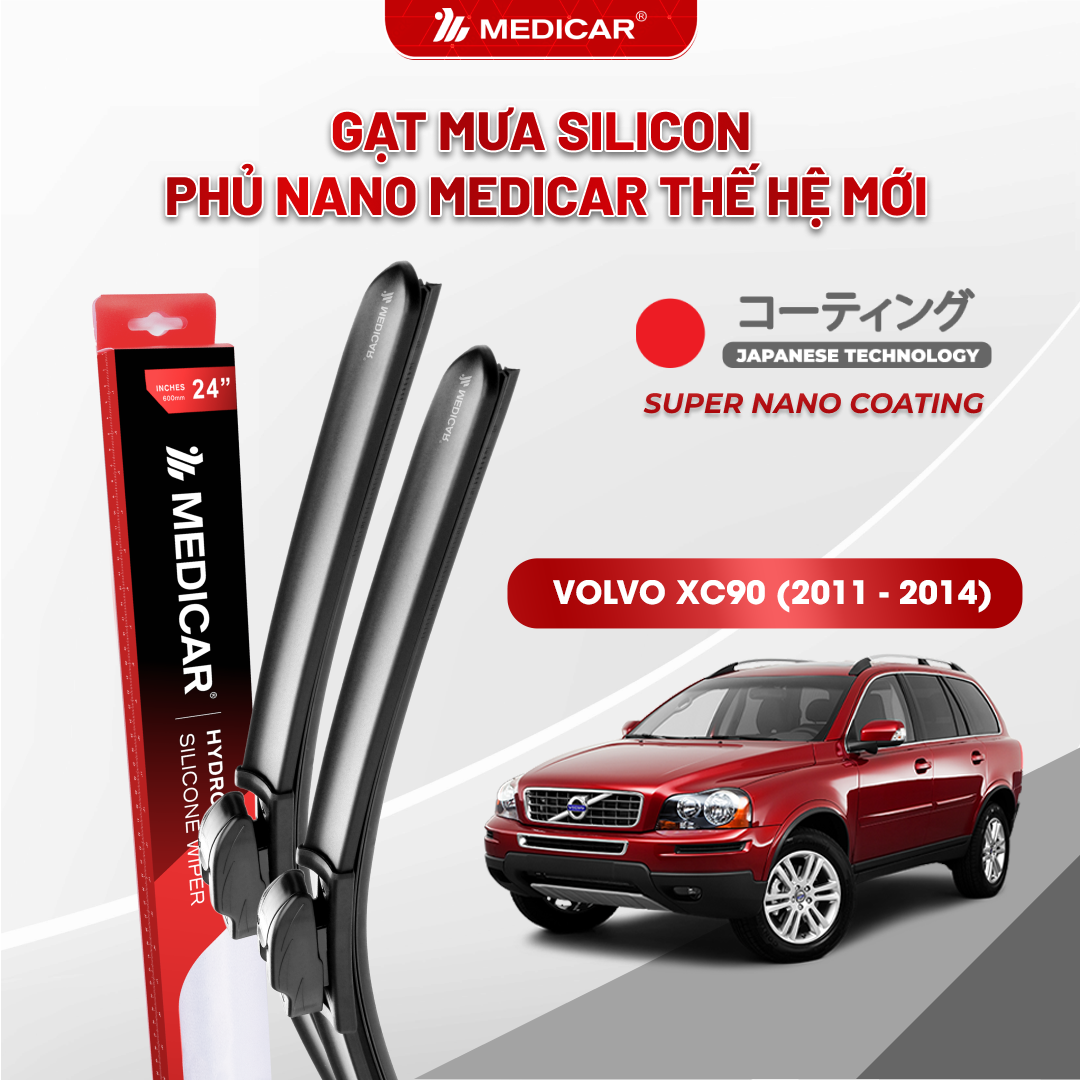 Gạt mưa ô tô Medicar silicon phủ Nano cho xe Volvo XC90