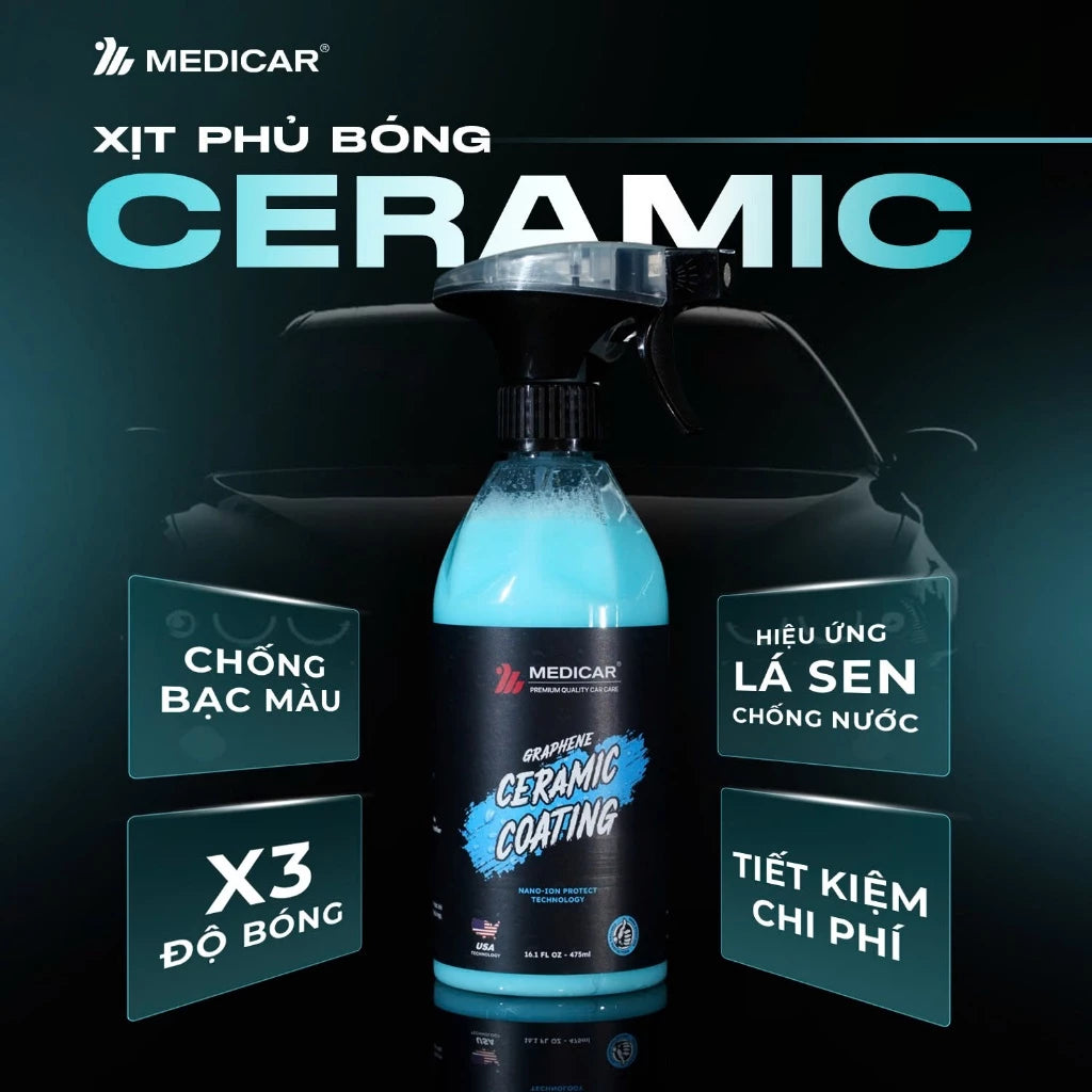 Dung dịch phủ bóng Ceramic Medicar