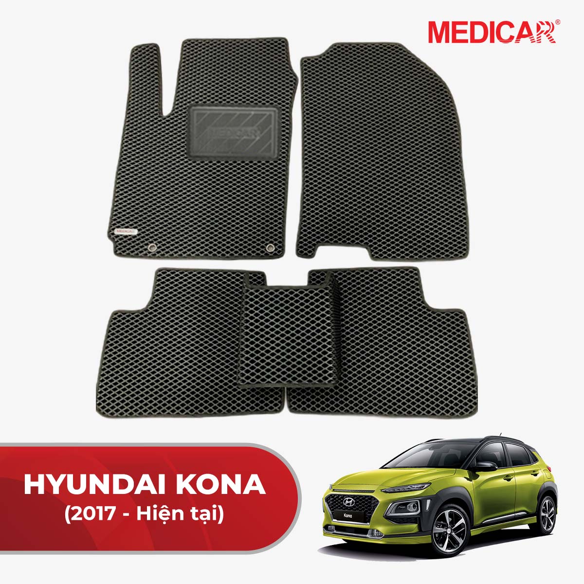 Thảm Lót Sàn Ô Tô Hyundai Kona (2017-Hiện tại)