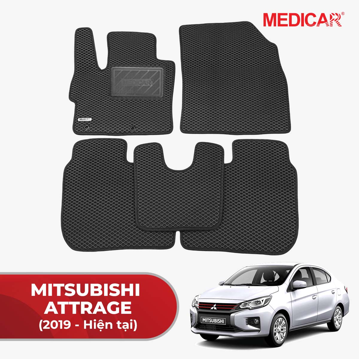 Thảm lót sàn ô tô Mitsubishi Attrage (2019-Hiện tại)