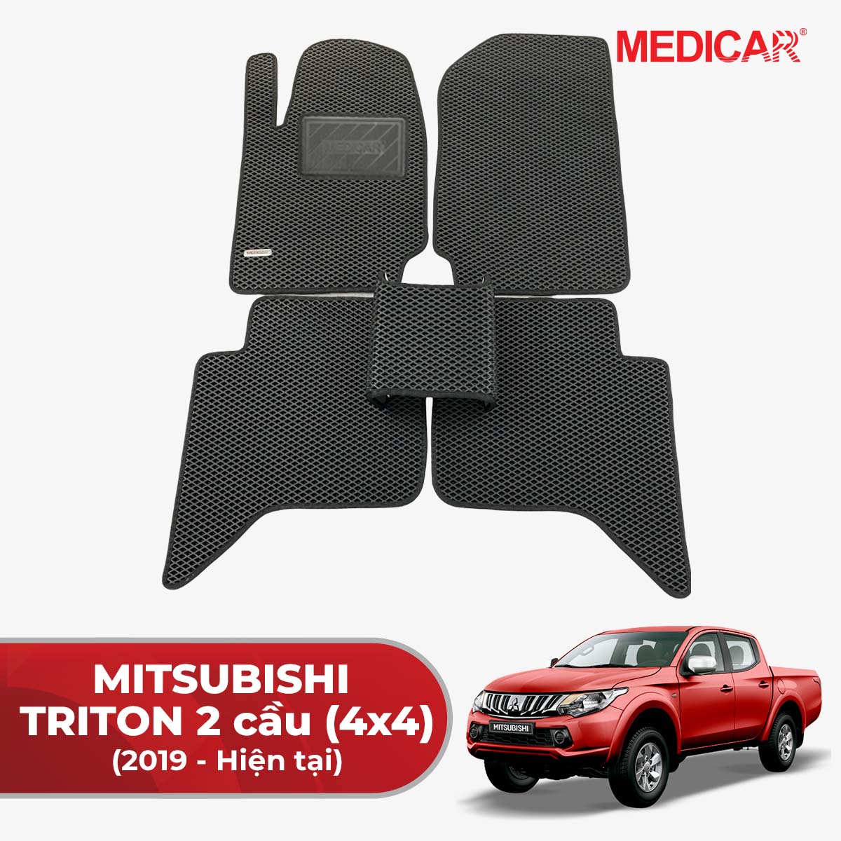 Thảm Lót Sàn Ô Tô Mitsubishi Triton 2 Cầu (2019 - Hiện tại)